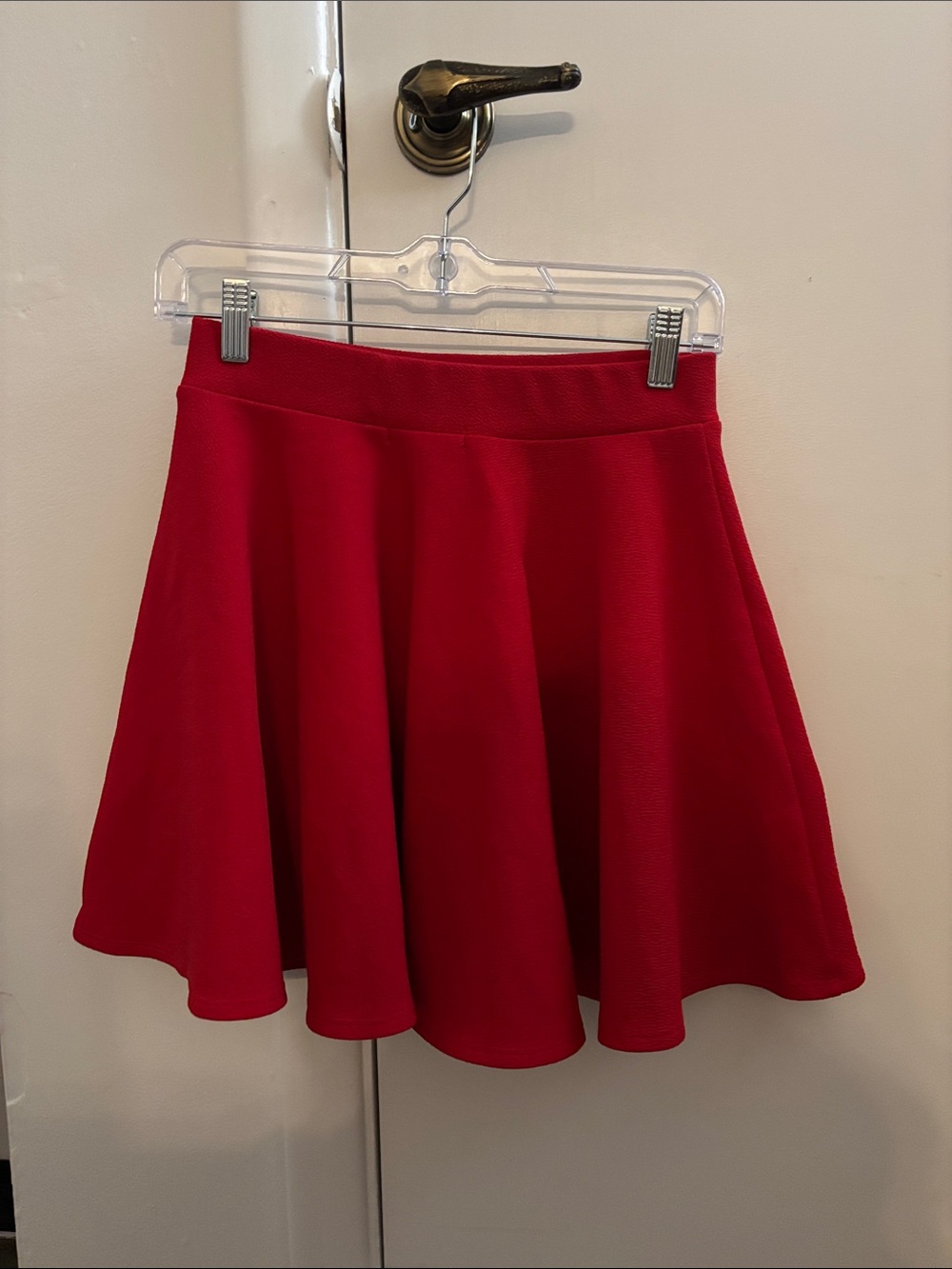 Flared Red Circle Skirt for Women